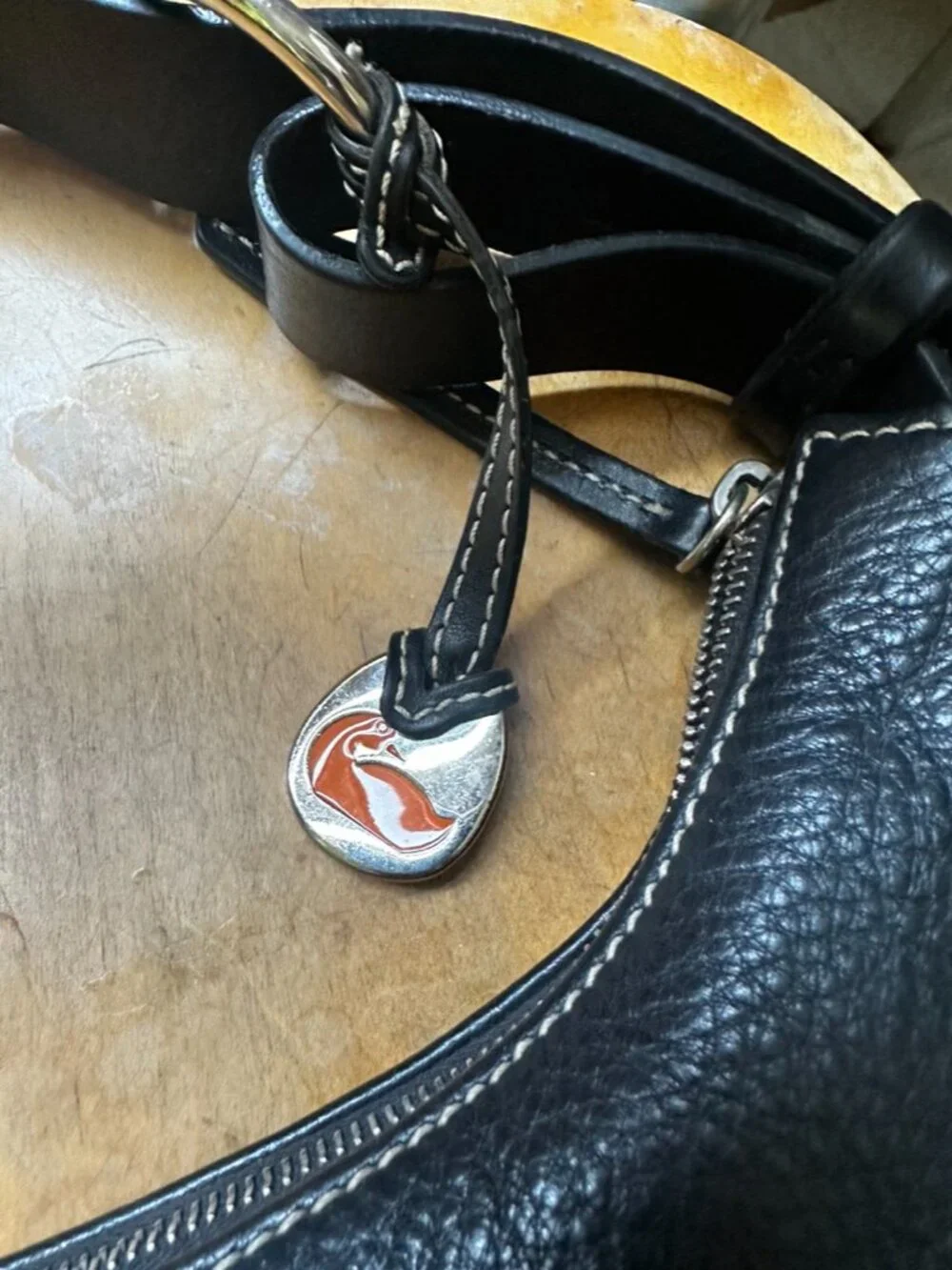 Dooney & Bourke Black Pebbled Leather Handbag, Very Good Condition